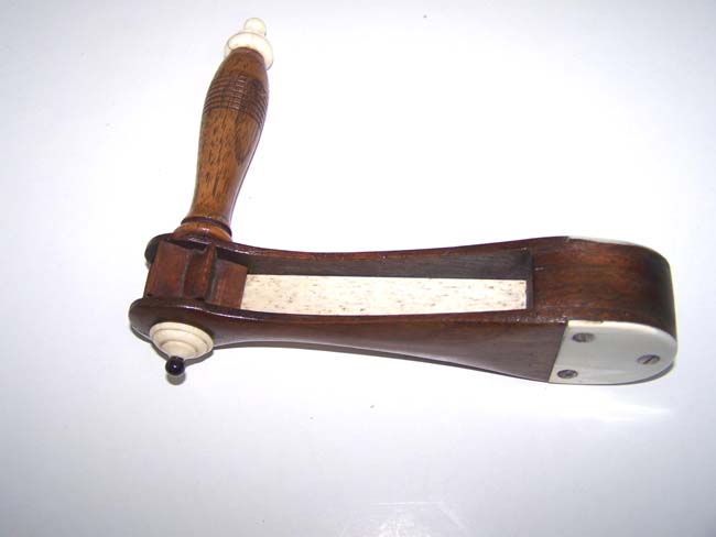 A RARE early 19th century ANTIQUE Whalebone mounted BATTLE RATTLE